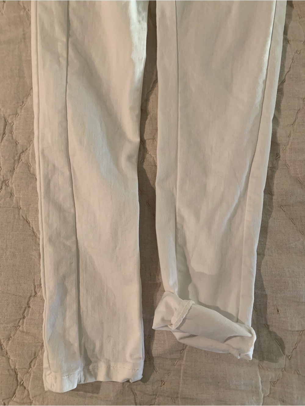 Venti6 White Drawstring Zip Pocket Pants; Size Small - Picture 2 of 8